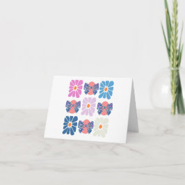 Tarjeta De Agradecimiento Pascua simple y floral retro de Boho