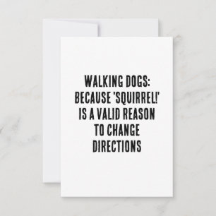 Tarjeta De Agradecimiento Pasear perros: porque '¡ardilla!' es válido 