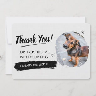 Tarjeta De Agradecimiento Paseo de Perros 