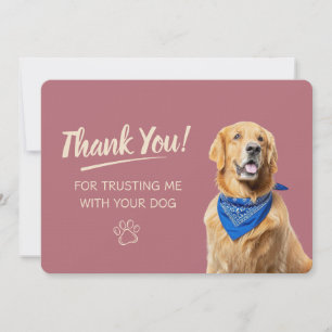 Tarjeta De Agradecimiento Paseo de perros y cuidado de mascotas