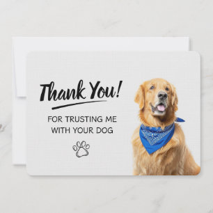 Tarjeta De Agradecimiento Paseo de perros y cuidado de mascotas