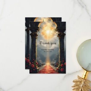 Tarjeta De Agradecimiento Paseo iluminado por la luna de votos eternos – Pue
