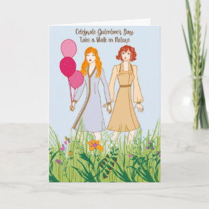 Tarjeta De Agradecimiento Paseo por el día de Galentine en la naturaleza con