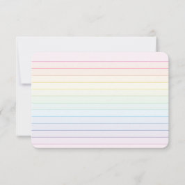 Tarjeta de agradecimiento pasiva arcoiris con la p