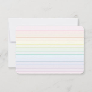 Tarjeta de agradecimiento pasiva arcoiris con la p