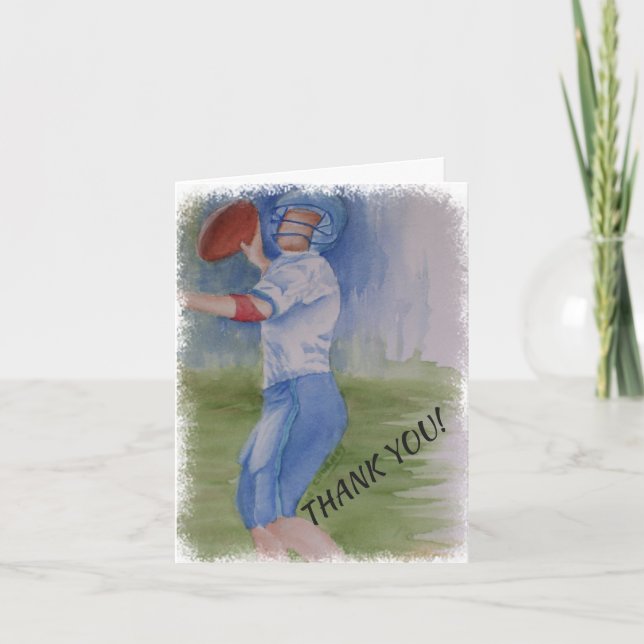 TARJETA DE AGRADECIMIENTO PASO DE TOQUEO DE FÚTBOL GRACIAS (Anverso)