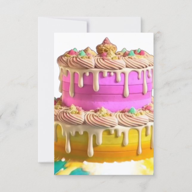 Tarjeta De Agradecimiento pastel (Anverso)
