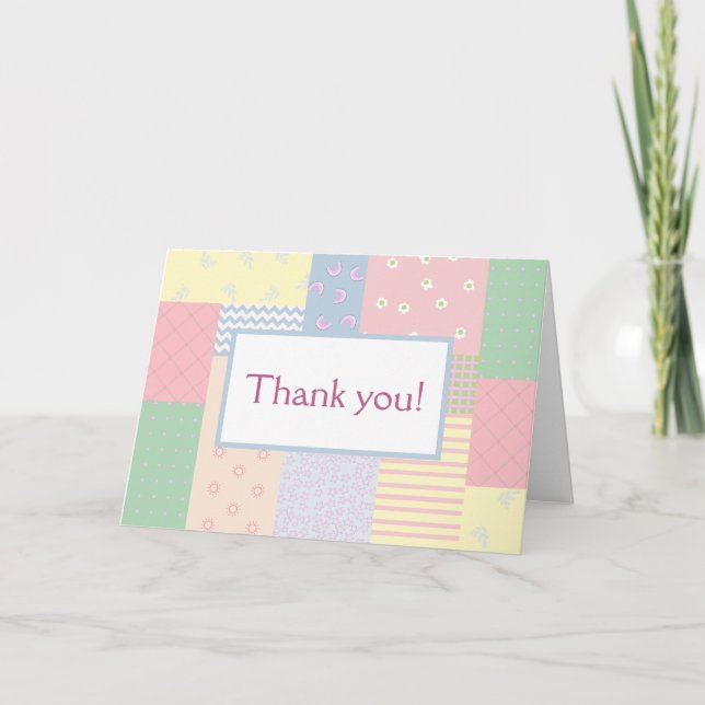 Tarjeta De Agradecimiento Pastel (Anverso)