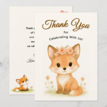 Pastel Bebé Zorro Baby Shower Floral Bosque
