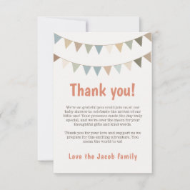 Tarjeta De Agradecimiento Pastel bunding gracias a los clientes de la ducha 