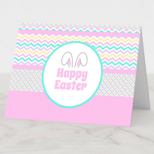 Tarjeta De Agradecimiento Pastel Bunny Ears Happy Easter Business Client (Subido por el creador)