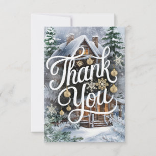 Tarjeta De Agradecimiento Pastel Colorful Forest Felices Fiestas