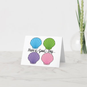 Tarjeta De Agradecimiento Pastel Colorful Seashell Pack