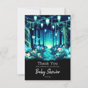 Tarjeta De Agradecimiento Pastel Cute Enchanted Forest Baby Shower