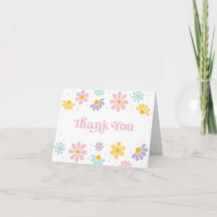 Tarjeta De Agradecimiento Pastel Daisy Primer Cumpleaños