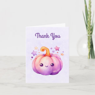 Tarjeta De Agradecimiento Pastel de Calabaza con Estrellas Vibe Soñador Lind