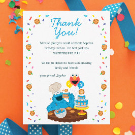 Tarjeta De Agradecimiento Pastel de cumpleaños de la Cocina de Plaza Sésamo