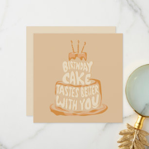 Tarjeta De Agradecimiento Pastel de Cumpleaños Te Gusta Mejor - Gracioso