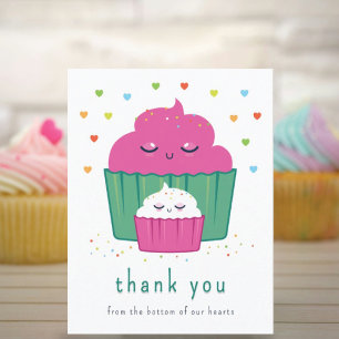 Tarjeta De Agradecimiento Pastel de mamá y bebé