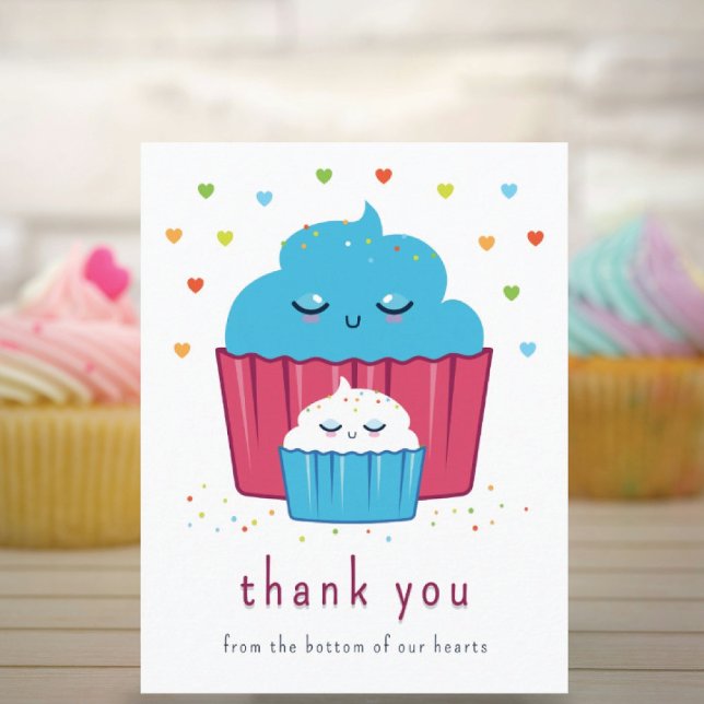 Tarjeta De Agradecimiento Pastel de mamá y bebé (Subido por el creador)