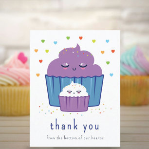 Tarjeta De Agradecimiento Pastel de mamá y bebé