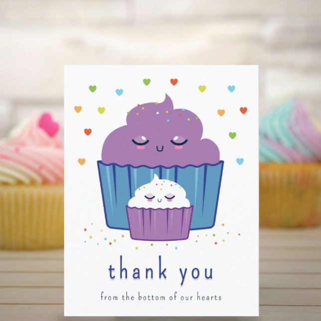 Tarjeta De Agradecimiento Pastel de mamá y bebé (Subido por el creador)