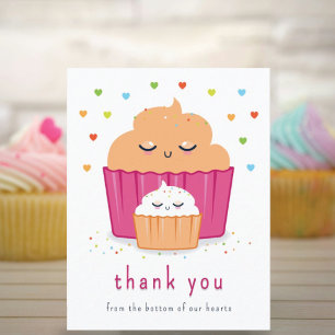 Tarjeta De Agradecimiento Pastel de mamá y bebé