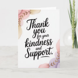 Tarjeta de agradecimiento pastel elegante para com