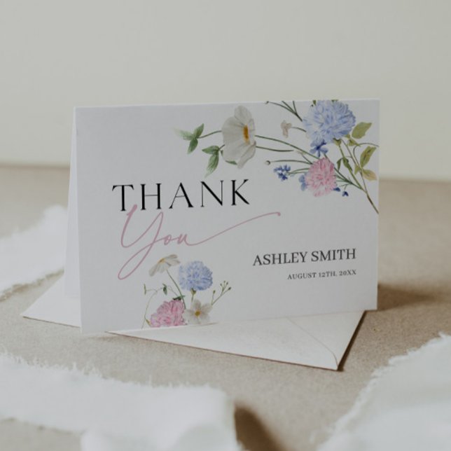 Tarjeta De Agradecimiento Pastel Floral (Subido por el creador)
