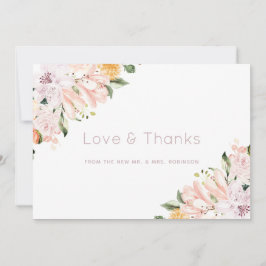 Tarjeta De Agradecimiento Pastel Floral