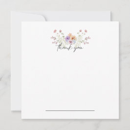 Tarjeta De Agradecimiento Pastel Floral Gracias Notecard