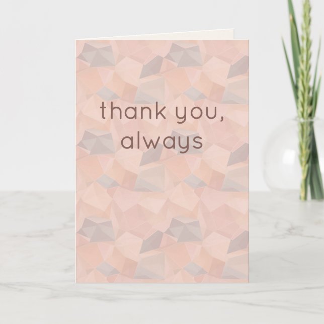 Tarjeta De Agradecimiento Pastel Geométrico Pop | Personalizado (Anverso)