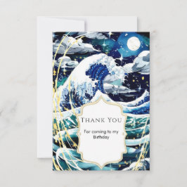 Tarjeta De Agradecimiento Pastel Magnífico Fun Ocean Waves Cumpleaños