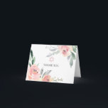 Tarjeta De Agradecimiento Pastel Rubor Pink Floral Bat Mitzvah Gracias Coche<br><div class="desc">Rubor pink peonías y rosas bat mitzvah gracias tarjeta diseñada para ser rápida y fácilmente personalizada a sus detalles del evento.</div>