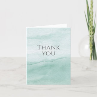 Tarjeta De Agradecimiento Pastel Sage Green Watercolor Art