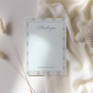 Tarjeta De Agradecimiento Pastel Sea You Soon Baby Ocean Stamps Baby Shower