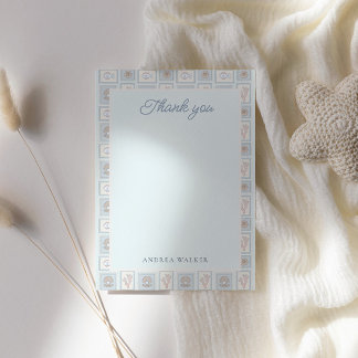 Tarjeta De Agradecimiento Pastel Sea You Soon Baby Ocean Stamps Baby Shower