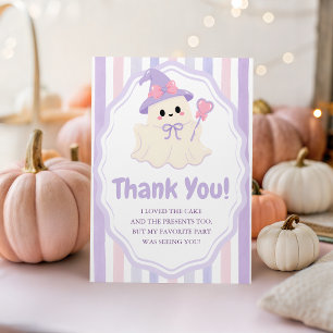 Tarjeta de agradecimiento Pastel Spooky One Ghost