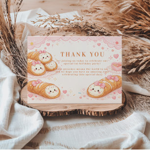 Tarjeta De Agradecimiento Pastelería Dulce Cannoli Cumpleaños 1er