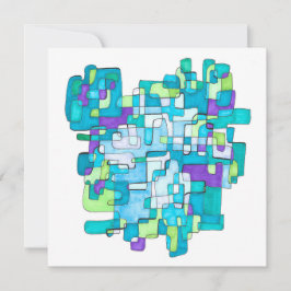 Tarjeta De Agradecimiento Pastellfarbene Endlose Quadratische Gelassenheit 