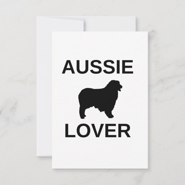 Tarjeta De Agradecimiento pastor australiano aussie lover (Anverso)