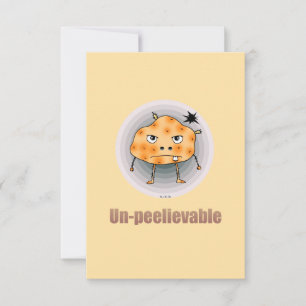 Tarjeta De Agradecimiento Patata enojada divertida: arte imperdible