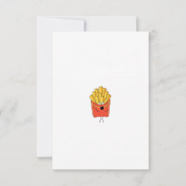 Tarjeta De Agradecimiento Patatas fritas con tema