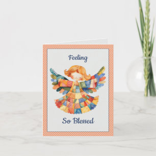Tarjeta De Agradecimiento Patchwork Angel Friend