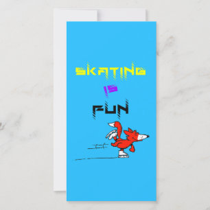 Tarjeta De Agradecimiento Patinaje deportivo Figura Fox Buddy