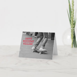 Tarjeta De Agradecimiento patineta, patinaje, parque, pie, moda, adolescente