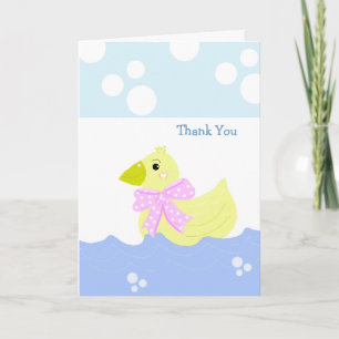 Tarjeta De Agradecimiento Pato Amarillo Pequeño Gracias