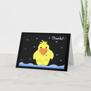 Tarjeta De Agradecimiento Pato Amarillo Pequeño Gracias