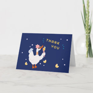Tarjeta De Agradecimiento Pato Bebé Divertido Baño Pato de Goma Fiesta de Be