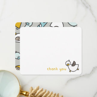 Tarjeta De Agradecimiento Patos Personalizados/Ducklings bebé niño ducha/nac